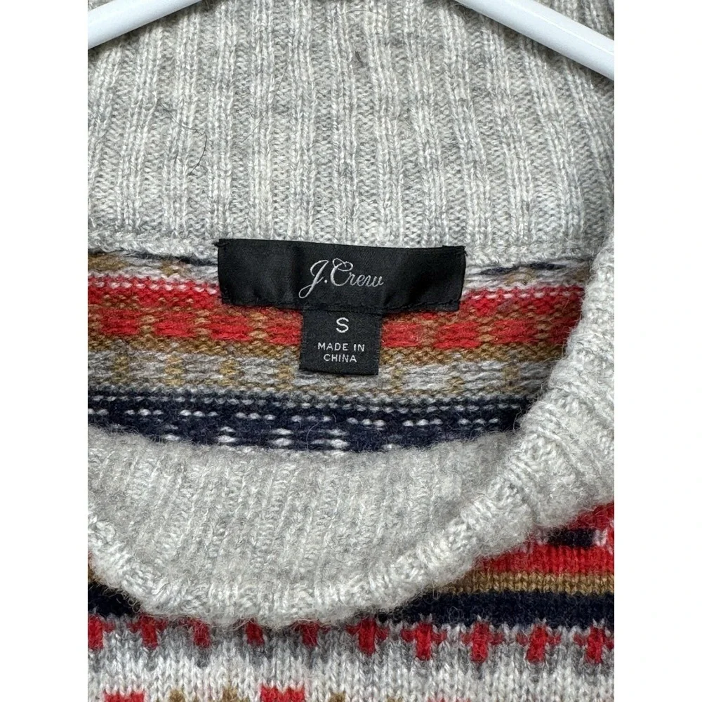 J.CREW Lambs Wool‎ Pullover Sweater Size Small Fall Holiday Sweater